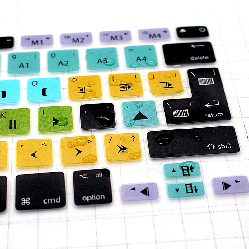 High Quality Avid Media Composer Shortcut Silicone Hard Keyboard Cover skin laptop For mac laptop Air