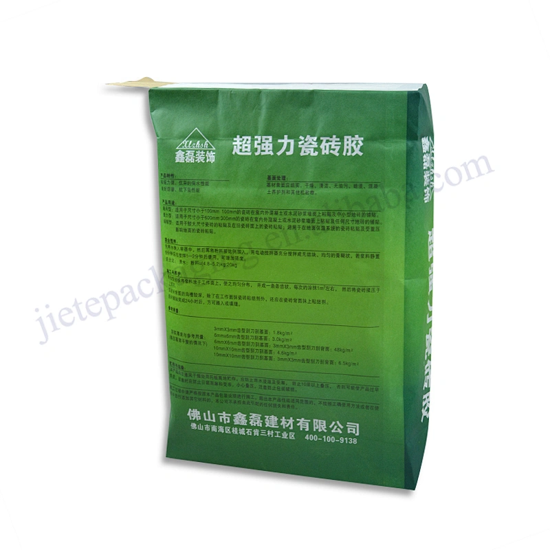 Customized cheap 20kg kraft paper cement packaging bag