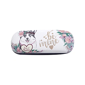 Bohemian Dog Print Hard Glasses Case for Everyday Use