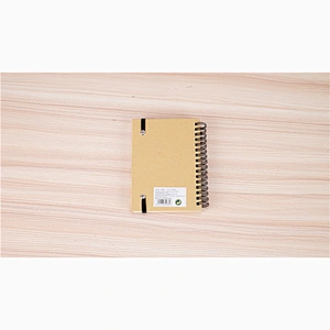 custom office Supplies A6 kraft paper Cover Spiral Coil Notebook Cheap Bulk Lined book