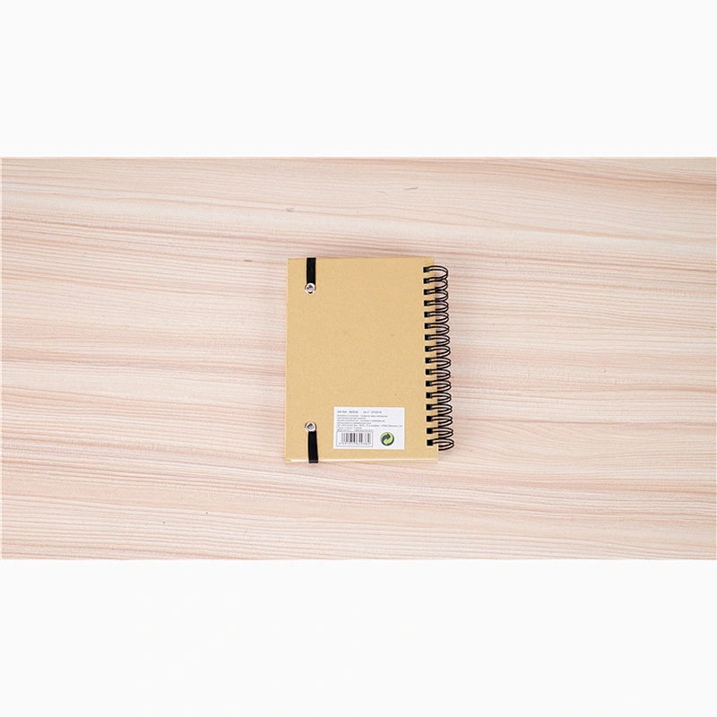 custom office Supplies A6 kraft paper Cover Spiral Coil Notebook Cheap Bulk Lined book
