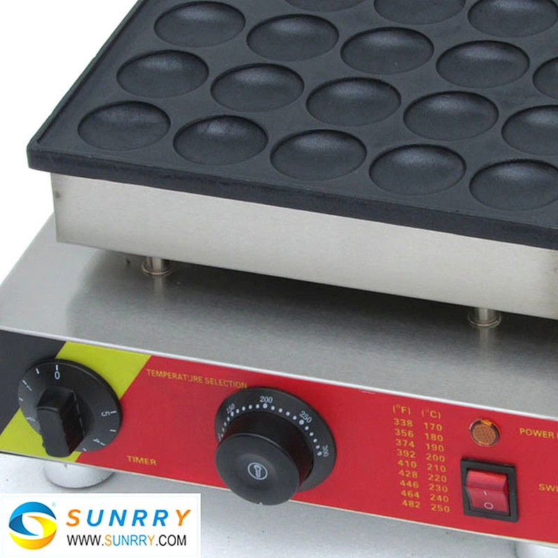 2018 hot sell electric poffertjes grill maker single plate for 25 pcs poffertjes grill(SUNRRY SY-WM47A)