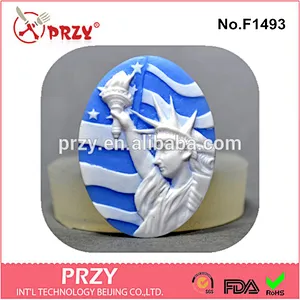 2015 hotsale the statue of liberty silicone fondant mold