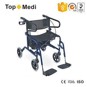 Medical Device Manufacturers Rollator With Adjustable Footrest And Wheels