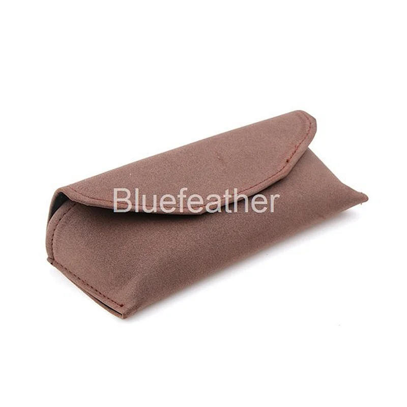 Unisex Style Monocolor Suede Sunglasses Case