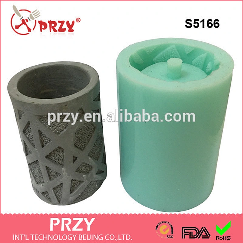 S5166 cylinder silicone planter mold silicone mold for concrete silicone vase mold