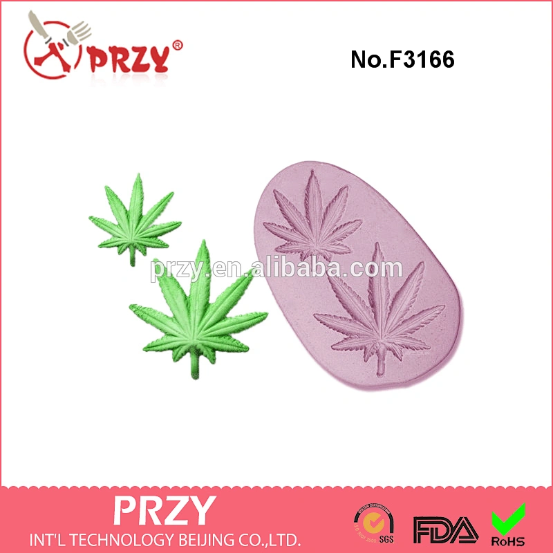 F3166 caanbis /hash leaf /small/medium Craft Sugarcraft Fimo Silicone Rubber Mould Silicone Fondant Mold