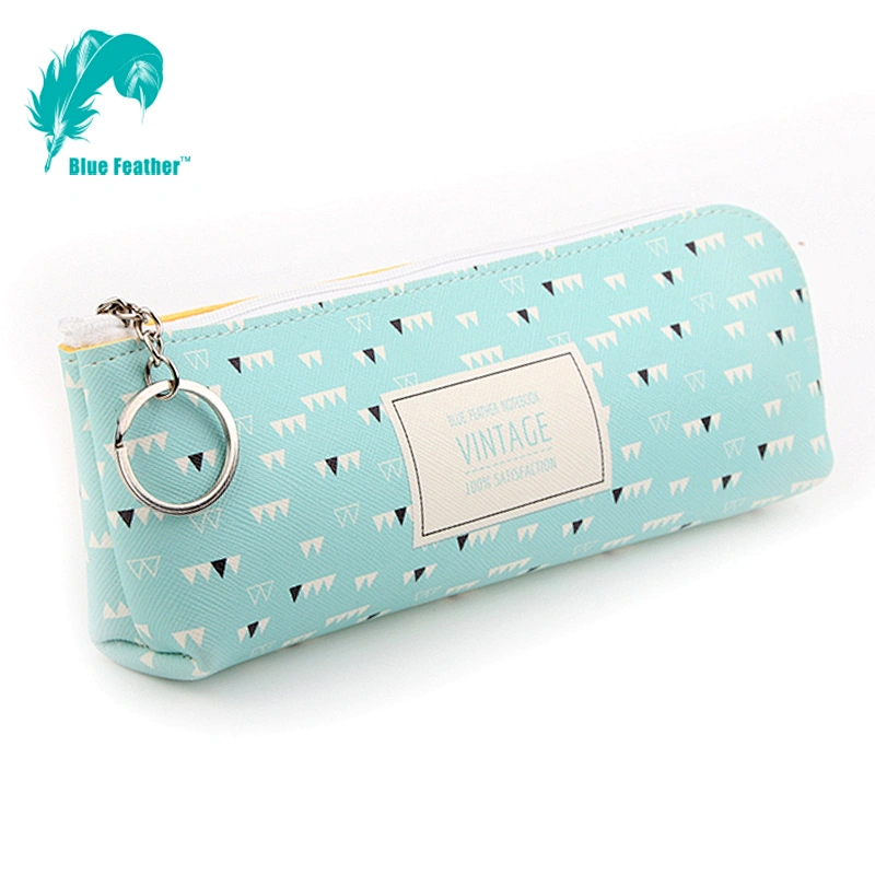 Factory custom colorful high quality soft PU stationery case Pencil bag