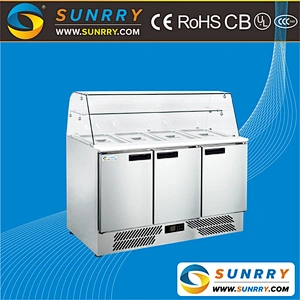 Stainless Steel Pizza Refrigerator Cooler Table