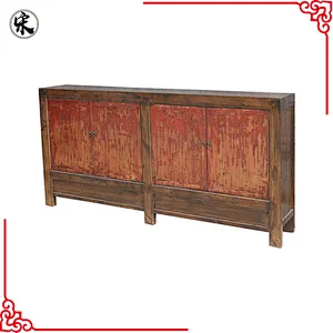 chinese antique rustic & distressed lacquered storage furniture