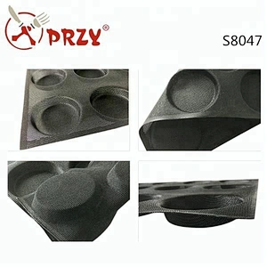 American style 400*60MM Silicone Baking Pan Bread Mold Burger bun Silicone Bakeware Cake Pan Molds