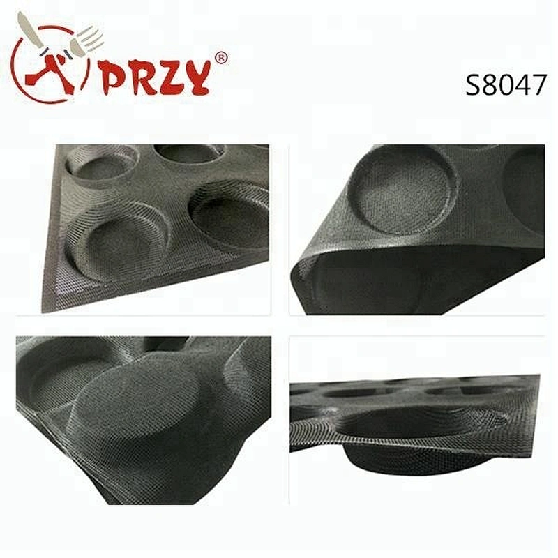 American style 400*60MM Silicone Baking Pan Bread Mold Burger bun Silicone Bakeware Cake Pan Molds