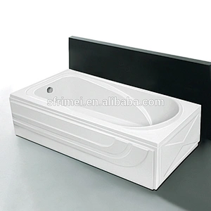 Nice Design High Quality Acrylic Blossom Rectangle Skirt Sitting Bathtub For Sale