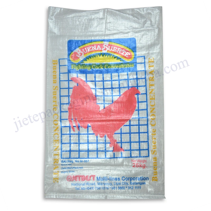 100% virgin transparent plastic laminated 25kg pp woven feed packaging for grain,silo,animal food