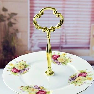 2019 high quality rose flower ceramic fruit Cake plate series for birthday party
