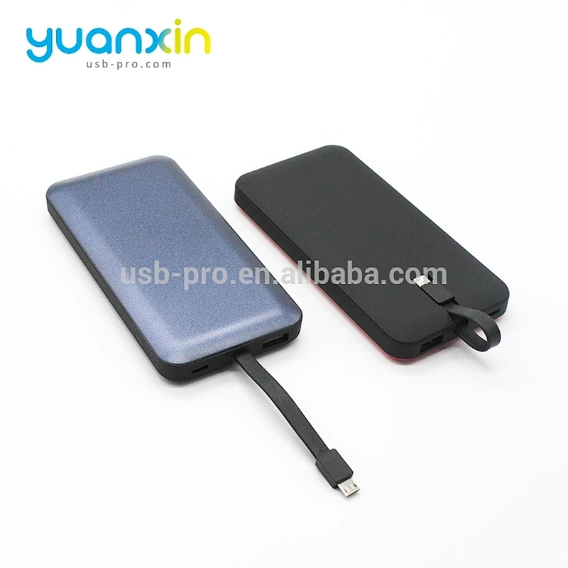 5000mah Plastic black and white Color Rechargeable Power Bank
