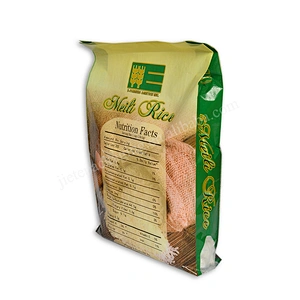 Top sale rice 25kg plastic pp woven fabric packing bag with design printing