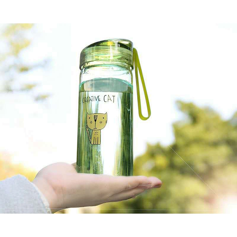 2017 free samples new creative products cheap price glass material mugs with cats easy to take