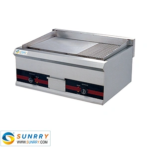 The west restaurant table half flat and half grooved hamburger griddle ceramic electric grill chicken