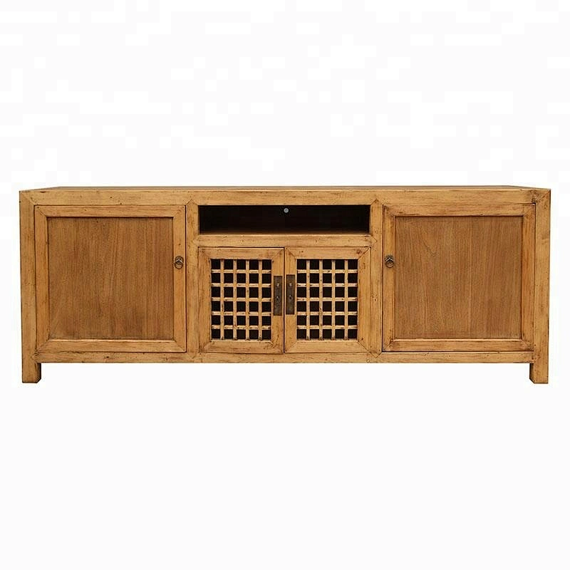 chinese antique solid wood pine tv console old furniture