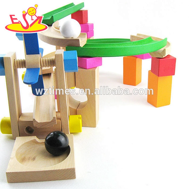 2018 wholesale kids wooden marble runs fashion baby wooden marble runs popular children wooden marble runs W04E039
