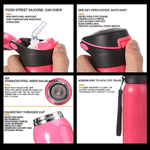 Double Wall Stainless Steel cup 500ml Thermal Drink Water Bottle 18oz flask for sport