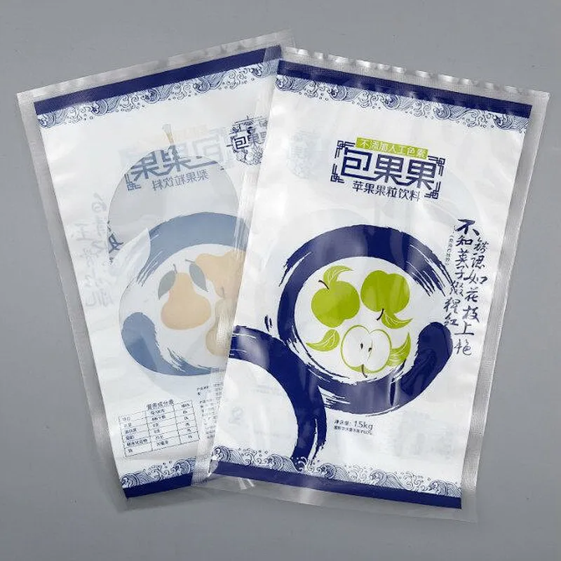 Durable using PE printed plastic bags for fruit juice beverage packaging