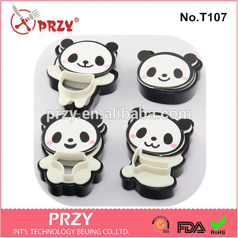 T107 PRZY panda shape cake decorating tools , panda shape cookie cutter set