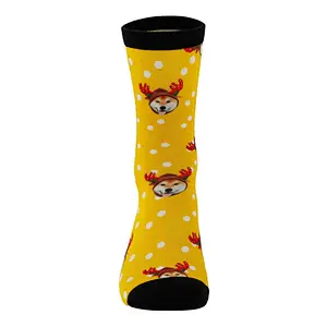 Custom 3D Funny Cute Santa Men Knitted Christmas Socks Women