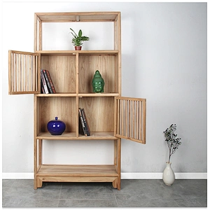 chinese antique natural reclaimed wooden bookcase furniture
