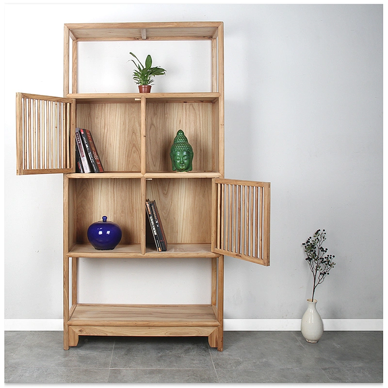 chinese antique natural reclaimed wooden bookcase furniture