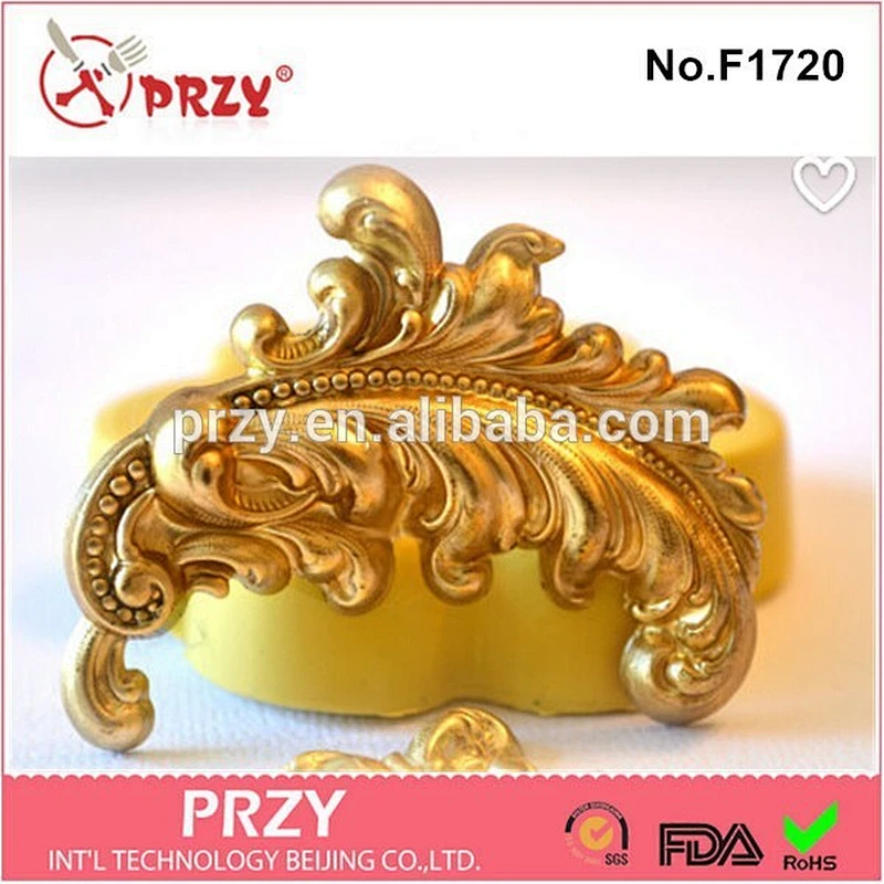 2015 hotsale Fancy Flourish cake decor silicone cake mold