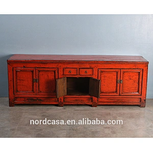 Chinese antique solid wood furniture tv cabinet high Glossy