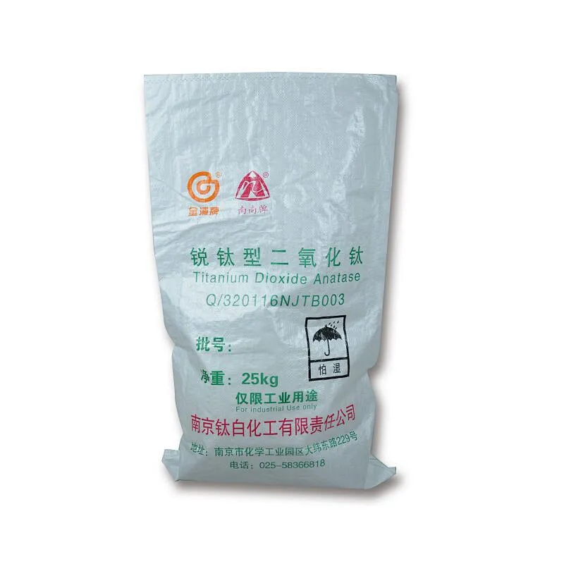 The industry using 25 kg white woven bags for titanium dioxide with inside film