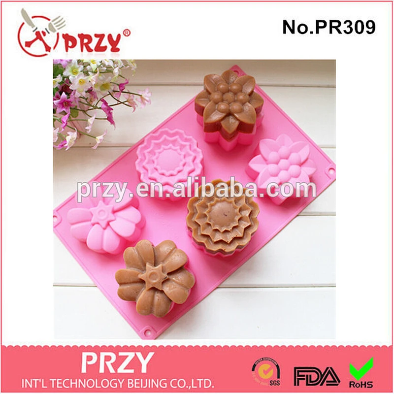 PRZY PR309 mulit shapes flower soap mold soap tray