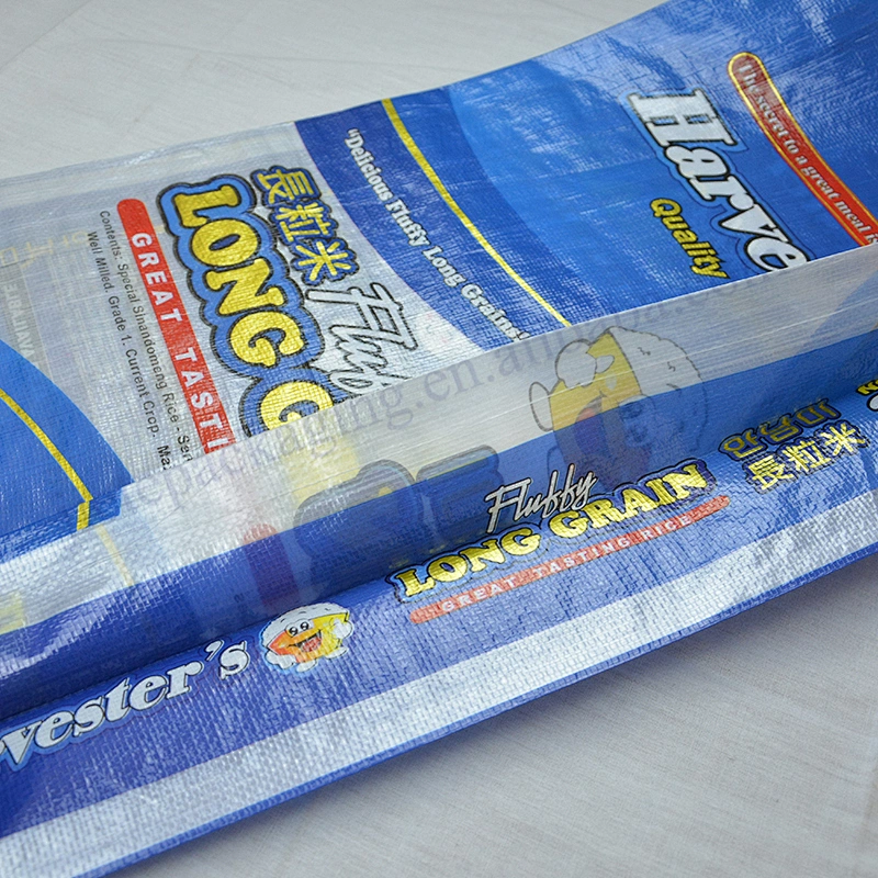 Customized 25kg pp woven organic basmatic rice packing bag
