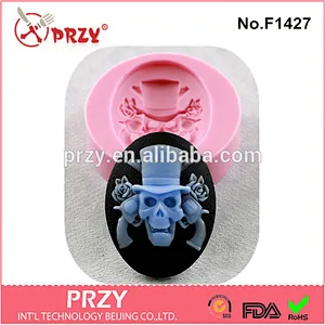 F1427 PRZY Eco-friendly high quality Skull Guns Fondant cake baking tools