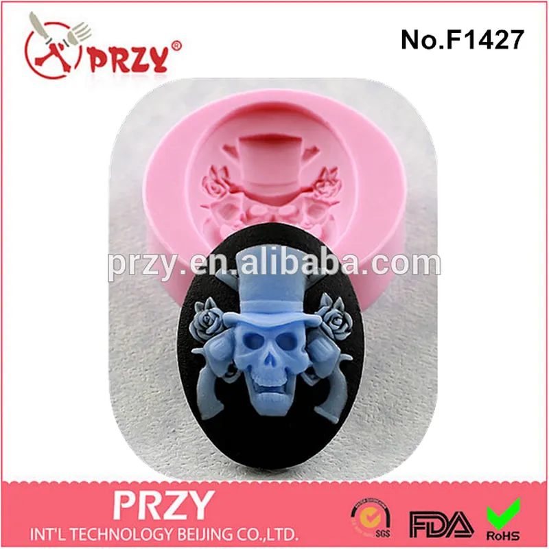 F1427 PRZY Eco-friendly high quality Skull Guns Fondant cake baking tools