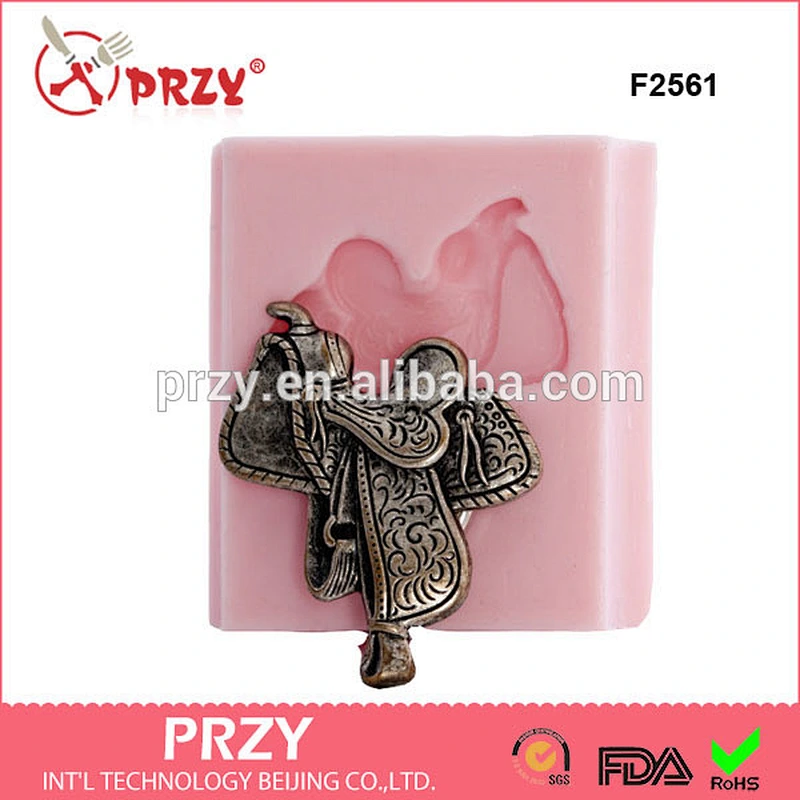F2561 Western Saddle Food Silicone Mold Cowboy Saddle Food Mold western silicone mold