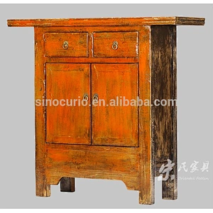 2017 Chinese antique popular style hot sale two drawer two door cabinet