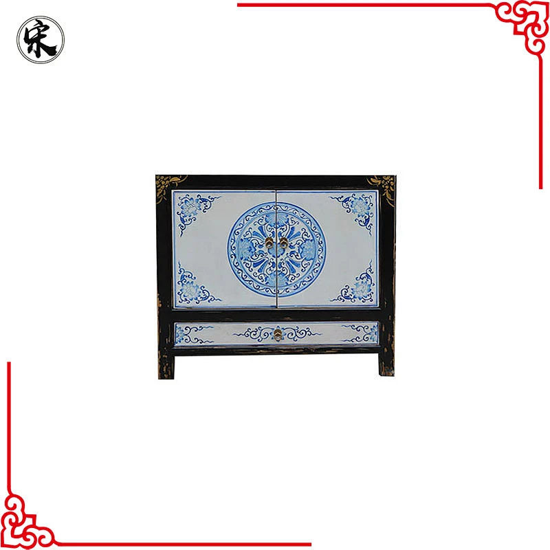 chinese antique solid wood pine painted furniture in stores