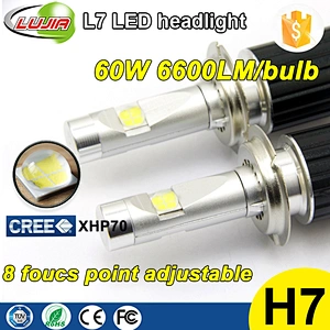 2017 Super Bright 4300K 6000K L7 xhp70 H7 led headlight bulb H11 H4 H13 H18 9012 9005(BH3) 9006(HB4) D1s d2s d3s d4s