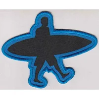 New come embroidery patch heat-cut border with Iron on backing surf riding
