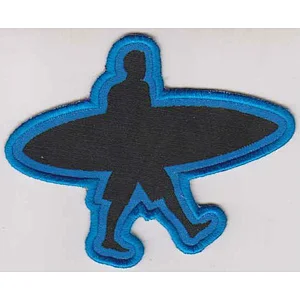 New come embroidery patch heat-cut border with Iron on backing surf riding
