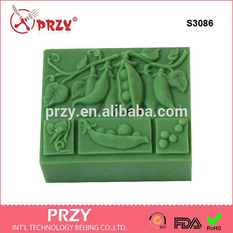 S3086 Wholesale Custom Sweet Pea Silicone Soap Mold