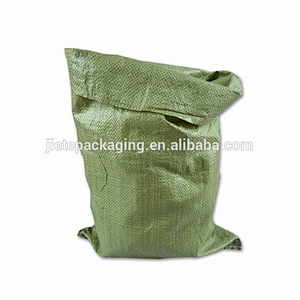Green color packing and shipping, construction waste, express packaging pp woven bag