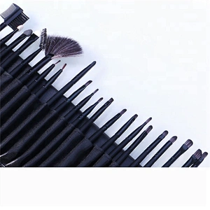 Professional 32pcs Black Makeup Brushes Set Powder Blusher Contour Cosmetic Beauty Tools with Leather Case