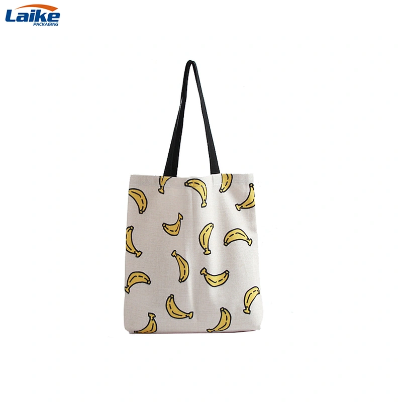 Eco friendly fashion colorful summer printed promotional cotton jute beach tote shopping bag