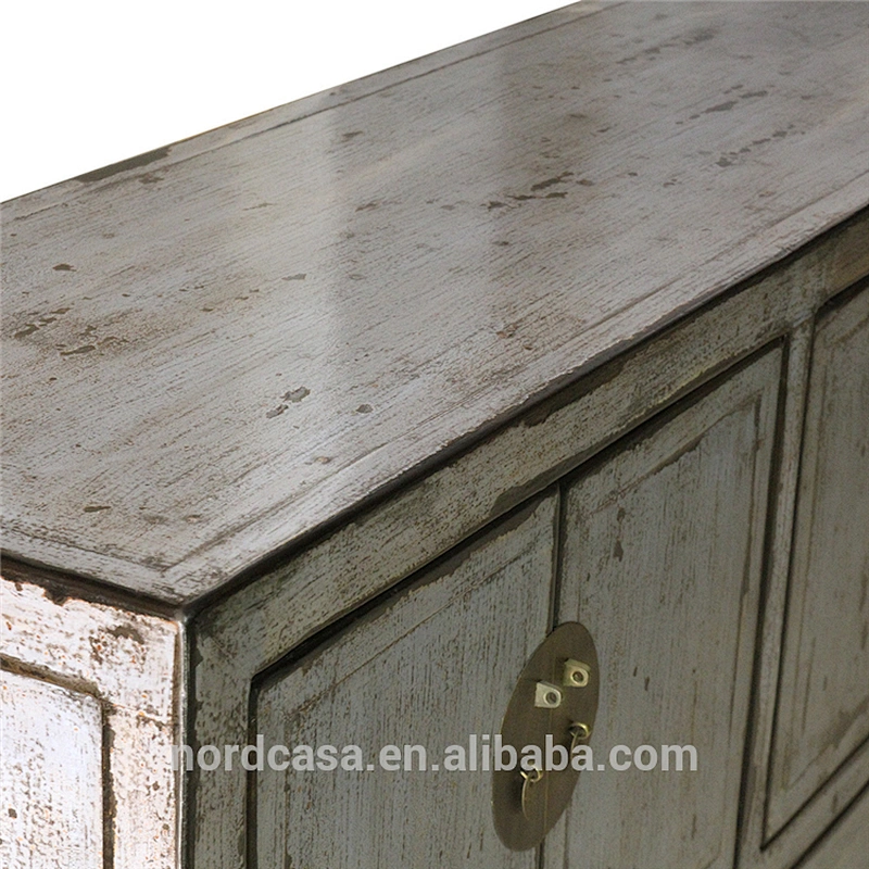 lacquered four drawer six door chinese antique style tv stand
