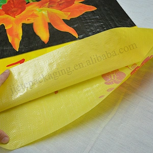 25kg yellow customized new material pp woven rice packaging bag for Afghan,Pakistan,Arab